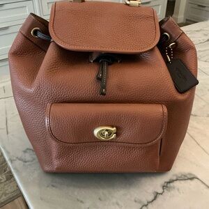 Coach Tan Leather Backpack